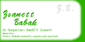 zsanett babak business card